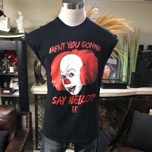 IT the movie men’s T-shirt cut off sleeve size xl